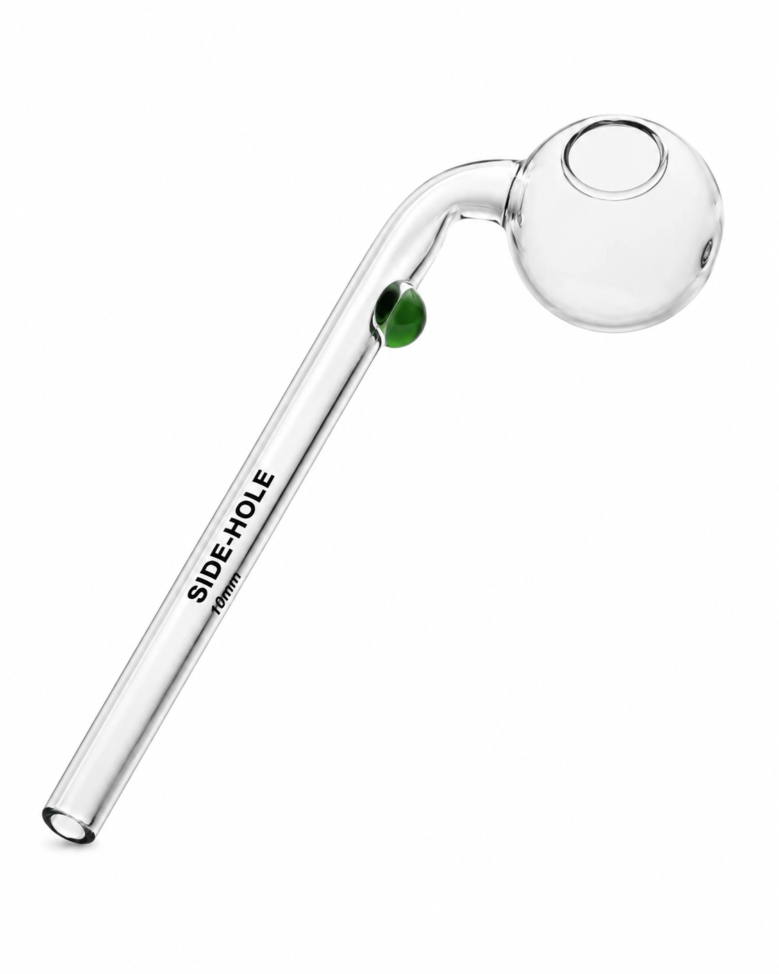 Side-Hole L-Shaped Glass Oil Burner Pipe | Premium 10mm Glass