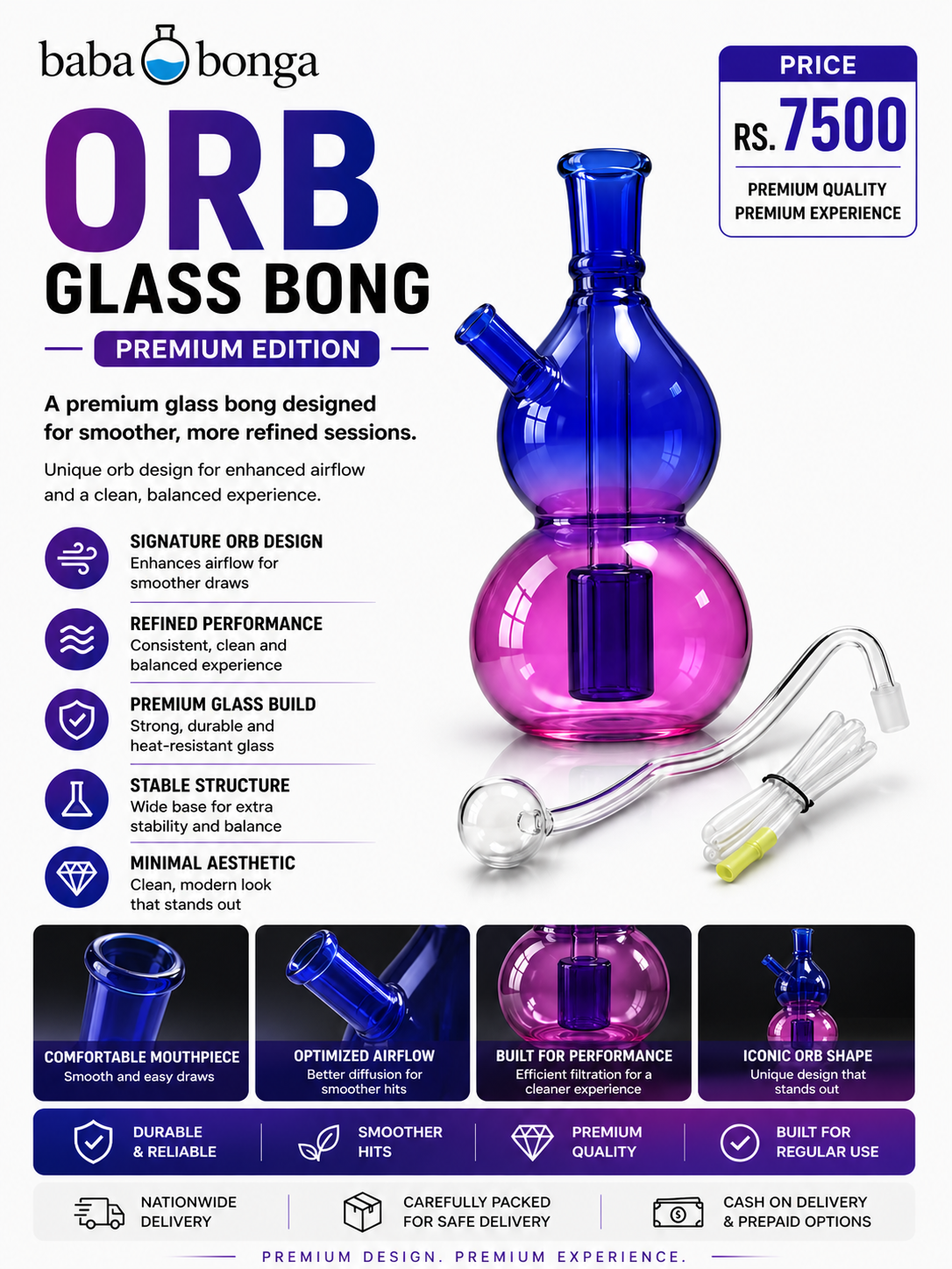 Orb Glass Bong – Premium Edition (Pakistan)