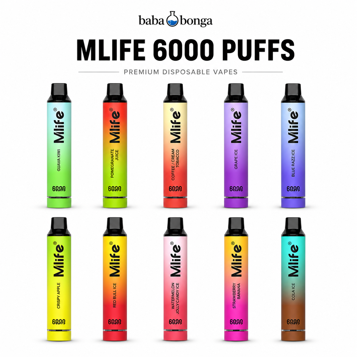 MLife Disposable Vape – 6000 Puffs (10ml, 50mg/ml)